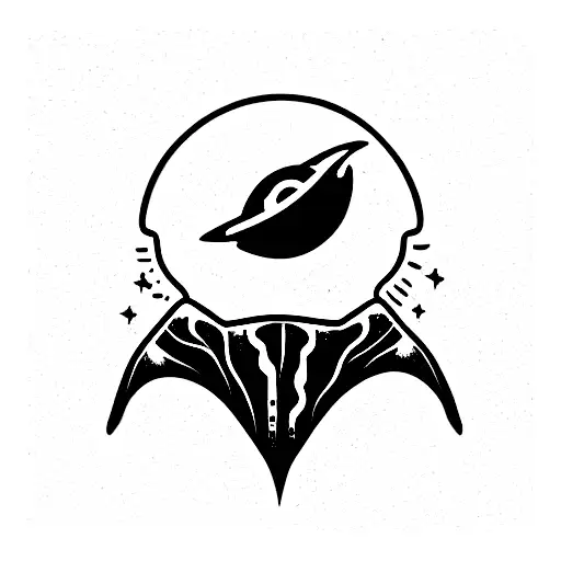 alien smoked weed tattoo design idea