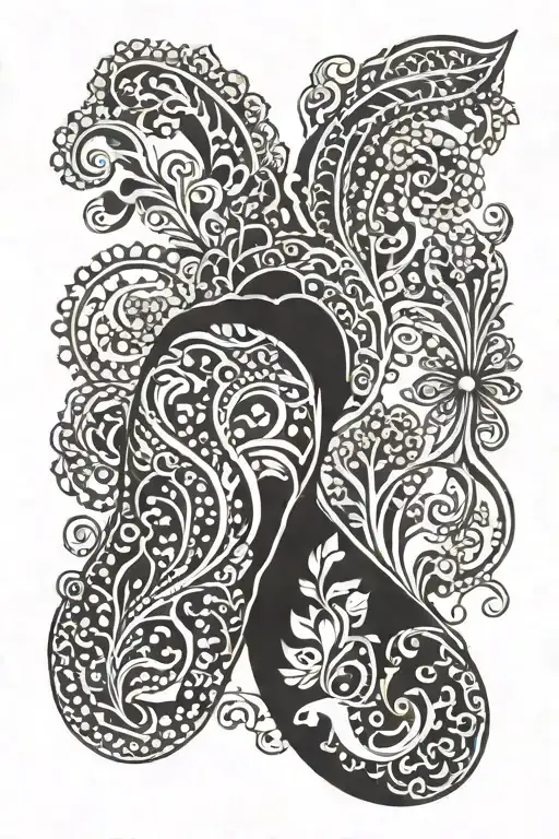 Punjabi Sikh Baby Footprint tattoo design idea
