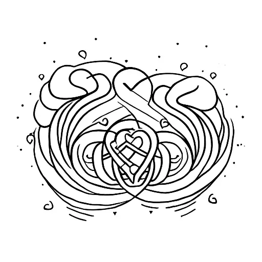 matching b/w Soulmate love  tattoo design idea