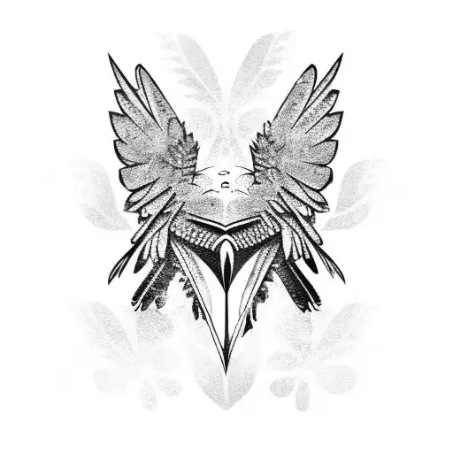 Raven tattoo design idea