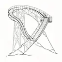 roller coaster going up  tattoo design idea