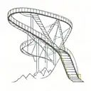 roller coaster going up  tattoo design idea