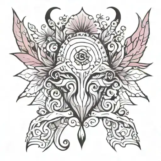 psychedelic representation tattoo design idea