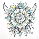 psychedelic representation tattoo design idea