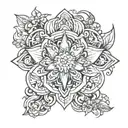 psychedelic representation tattoo design idea