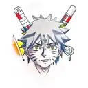 juice wrld and naruto inspired tattoo to honor my grandpa tattoo design idea