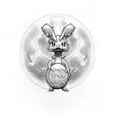 Pokémon eating hot dog tattoo design idea