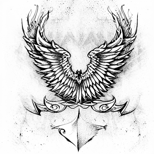 griffon royalty crest heraldry crown wings tattoo design idea