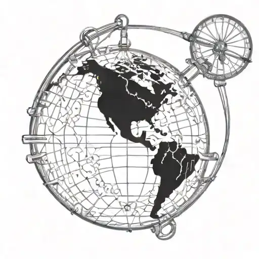globe tattoo design idea
