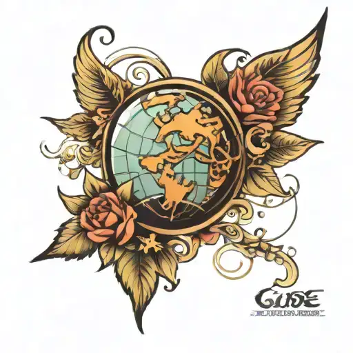 globe tattoo design idea