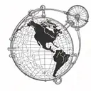 globe tattoo design idea