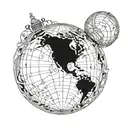 globe tattoo design idea