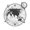 globe tattoo design idea