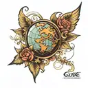 globe tattoo design idea