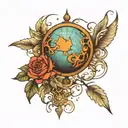 globe tattoo design idea