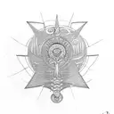 thoth sun tree of life biomechanical tattoo design idea