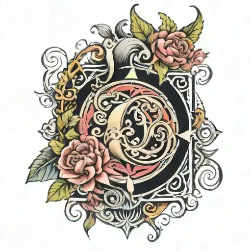 omega and number 86 transformed tattoo design idea