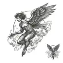 Icarus falling  tattoo design idea