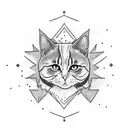 Rock and Roll Cat tattoo design idea