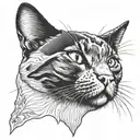 cat nose cat bean tattoo design idea