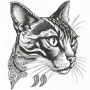 cat nose cat bean tattoo design idea