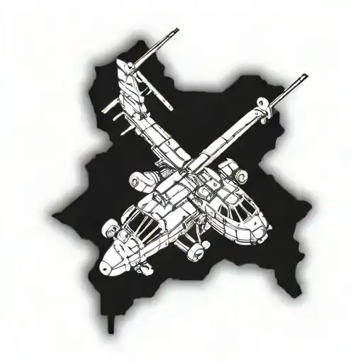 3d map Afghanistan war Blackhawk helicopter 240B machine gun upside down American flag tattoo design idea