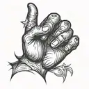 shaka hand sign with Whatever underneath tattoo design idea