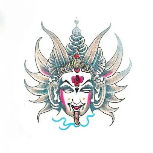 God vishnu  tattoo design idea