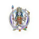 God vishnu  tattoo design idea