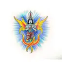 God vishnu  tattoo design idea