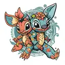 lilo and stitch pattern tattoo design idea