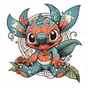 lilo and stitch pattern tattoo design idea