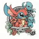 lilo and stitch pattern tattoo design idea