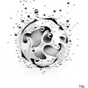 bubbles rising from a campfire. Sin city by Frank Miller comic style tattoo design idea