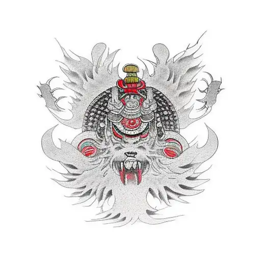 Japanese rising sun tattoo design idea