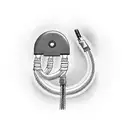 light switch with the name Janine on it from which a cable runs to a light bulb  tattoo design idea