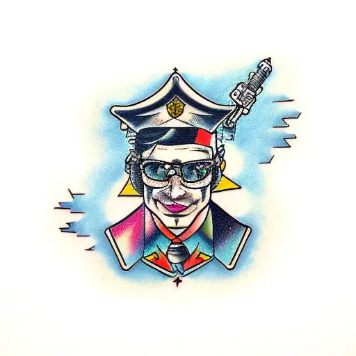 computer nerd tattoo design idea