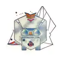 computer nerd tattoo design idea