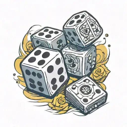 dice/gambling/ australian  currency tattoo design idea