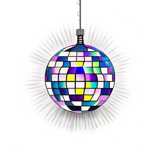 shiny, disco ball   tattoo design idea