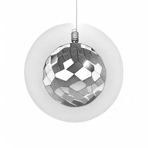 disco ball  tattoo design idea