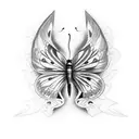 switchblade butterfly tattoo design idea