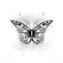 switchblade butterfly tattoo design idea
