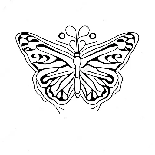 monarch butterfly tattoo design idea