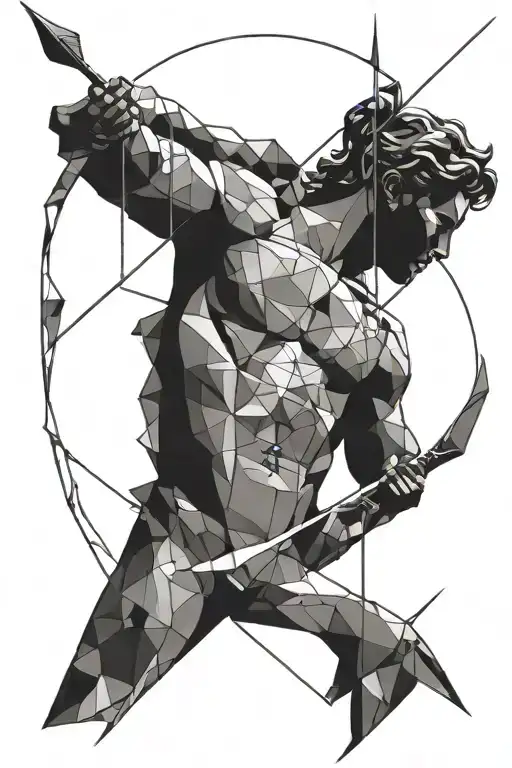 apollo with bow and and arrow   tattoo design idea