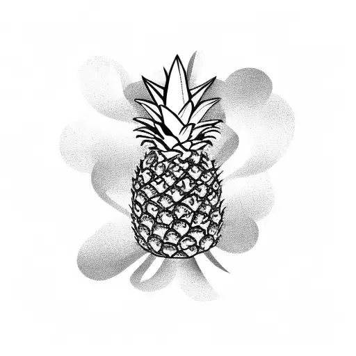 Pineapple tattoo design idea