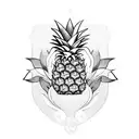 Pineapple tattoo design idea