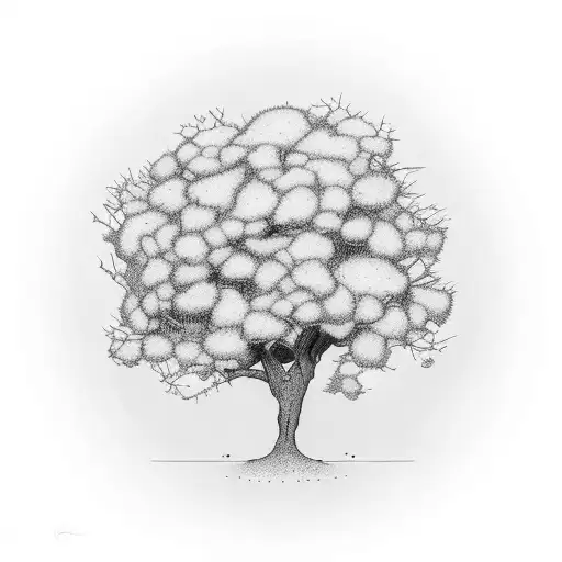 A tree that mimics the Mrs. Lauren Hill line "anything that's not growing is dead". It should be similar to the tree of  tattoo design idea