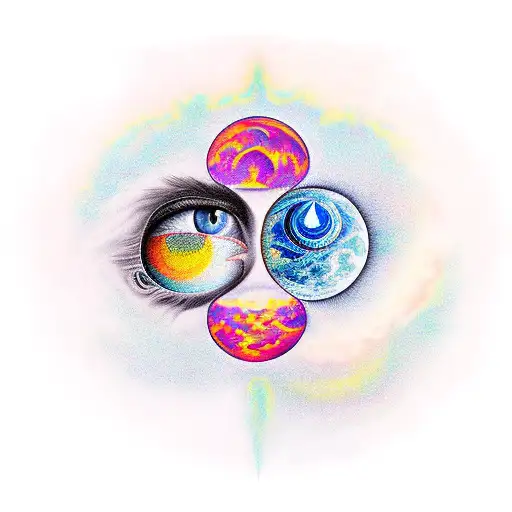 luna y sol tattoo design idea