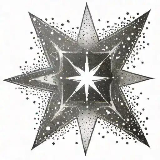 star sparkle minamalist tattoo design idea
